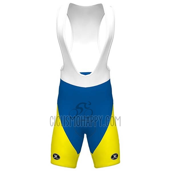 Sport Vlaanderen-Baloise Cycling Jersey Bib Short 2020 Men Short Sleeve White Yellow Blue